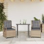 Set comedor de jardín 3 pzas con cojines ratán sintético beige de , Conjuntos de jardín - Ref: Foro24-3262999, Precio: 298,17...