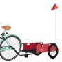 Bicycle trailer made of Oxford fabric and red and black iron. by , Bicycle trailers - Ref: Foro24-94195, Price: 99,99 €, Disc...