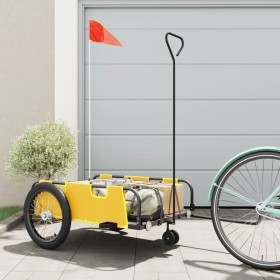 Bicycle trailer made of Oxford fabric and yellow and black iron. by , Bicycle trailers - Ref: Foro24-94197, Price: 99,67 €, D...