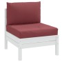 Kissen für Palettensofa, 2 Stück, Stoff in Rotwein-Melange. von , Kissen für Stühle und Sofas - Ref: Foro24-4002650, Preis: 4...