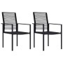 Gartenstühle 2 Einheiten schwarzes PVC-Rattan von vidaXL, Gartenstühle - Ref: Foro24-312171, Preis: 92,27 €, Rabatt: %