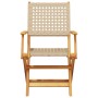 Garden chairs 2 units solid acacia wood PE beige rattan by , Garden chairs - Ref: Foro24-367665, Price: 138,75 €, Discount: %