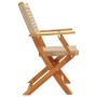 Garden chairs 2 units solid acacia wood PE beige rattan by , Garden chairs - Ref: Foro24-367665, Price: 138,75 €, Discount: %