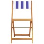 Bistro chairs 2 units solid acacia wood and blue white fabric by , Garden chairs - Ref: Foro24-367686, Price: 88,99 €, Discou...