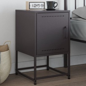 Black steel bedside table 36x39x60.5 cm by , Nightstands - Ref: Foro24-846446, Price: 51,45 €, Discount: %