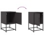 Black steel bedside table 36x39x60.5 cm by , Nightstands - Ref: Foro24-846446, Price: 51,45 €, Discount: %