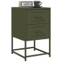 Bedside tables 2 units olive green steel 36x39x60.5 cm by , Nightstands - Ref: Foro24-846467, Price: 123,17 €, Discount: %