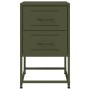 Bedside tables 2 units olive green steel 36x39x60.5 cm by , Nightstands - Ref: Foro24-846467, Price: 123,17 €, Discount: %