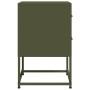 Bedside tables 2 units olive green steel 36x39x60.5 cm by , Nightstands - Ref: Foro24-846467, Price: 123,17 €, Discount: %