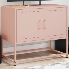 Steel TV stand in pink, 68.5x39x60.5 cm by , TV Furniture - Ref: Foro24-846471, Price: 74,99 €, Discount: %