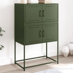 Olive green steel sideboard 68.5x38.5x107 cm by , Sideboards - Ref: Foro24-846486, Price: 108,21 €, Discount: %