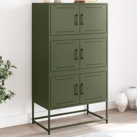 Olive green steel sideboard 68.5x38.5x123.5 cm by , Sideboards - Ref: Foro24-846492, Price: 146,99 €, Discount: %