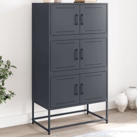 Anthracite gray steel sideboard 68.5x38.5x123.5 cm by , Sideboards - Ref: Foro24-846490, Price: 146,99 €, Discount: %