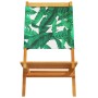 Reclining garden chairs, set of 4, made of solid wood and green fabric. by , Garden chairs - Ref: Foro24-3214649, Price: 205,...