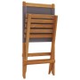 Folding garden chairs 4 pcs solid wood and anthracite fabric by , Garden chairs - Ref: Foro24-3214640, Price: 207,10 €, Disco...