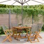 5-piece garden dining set made of gray solid wood PE rattan by , Garden sets - Ref: Foro24-3281827, Price: 383,36 €, Discount: %