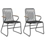 Garden chairs 2 units black PVC rattan 58x59x85.5 cm by vidaXL, Garden chairs - Ref: Foro24-312173, Price: 90,01 €, Discount: %