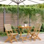 3-piece bistro set made of beige PE rattan and solid wood by , Garden sets - Ref: Foro24-3281804, Price: 194,28 €, Discount: %