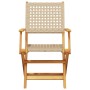 3-piece bistro set made of beige PE rattan and solid wood by , Garden sets - Ref: Foro24-3281804, Price: 194,28 €, Discount: %