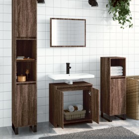 Bathroom furniture set, 2 pieces, brown oak plywood by , Bathroom furniture - Ref: Foro24-835699, Price: 76,01 €, Discount: %