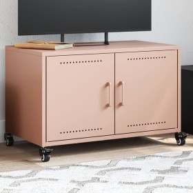 Mueble para TV acero laminado en frío rosa 68x39x43,5 cm de , Muebles TV - Ref: Foro24-846639, Precio: 73,18 €, Descuento: %