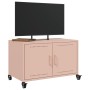 Mueble para TV acero laminado en frío rosa 68x39x43,5 cm de , Muebles TV - Ref: Foro24-846639, Precio: 73,16 €, Descuento: %