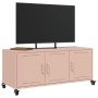 TV stand made of cold-rolled steel in pink, measuring 100.5x39x43.5 cm. by , TV Furniture - Ref: Foro24-846645, Price: 108,13...