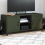 TV stand made of cold-rolled steel in olive green, measuring 100.5x39x43.5 cm. by , TV Furniture - Ref: Foro24-846666, Price:...