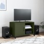 TV stand made of cold-rolled steel in olive green, measuring 68x39x43.5 cm. by , TV Furniture - Ref: Foro24-846672, Price: 72...