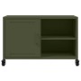 TV stand made of cold-rolled steel in olive green, measuring 68x39x43.5 cm. by , TV Furniture - Ref: Foro24-846672, Price: 72...