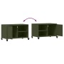 TV stand made of cold-rolled steel in olive green, measuring 68x39x43.5 cm. by , TV Furniture - Ref: Foro24-846672, Price: 72...