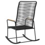 Black PVC rattan garden rocking chair 59x79.5x104 cm by vidaXL, Garden chairs - Ref: Foro24-312175, Price: 83,99 €, Discount: %