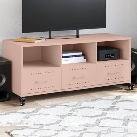 Mueble para TV acero laminado en frío rosa 100,5x39x43,5 cm de , Muebles TV - Ref: Foro24-846693, Precio: 113,76 €, Descuento: %