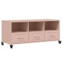 TV stand made of cold-rolled steel in pink, measuring 100.5x39x43.5 cm. by , TV Furniture - Ref: Foro24-846693, Price: 113,99...