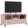 TV stand made of cold-rolled steel in pink, measuring 100.5x39x43.5 cm. by , TV Furniture - Ref: Foro24-846693, Price: 113,76...