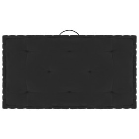 Black cotton floor pallet cushion 73x40x7 cm by vidaXL, Cushions for chairs and sofas - Ref: Foro24-324682, Price: 33,57 €, D...