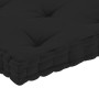 Black cotton floor pallet cushion 73x40x7 cm by vidaXL, Cushions for chairs and sofas - Ref: Foro24-324682, Price: 33,57 €, D...