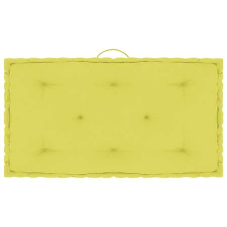 Apple green cotton floor pallet cushion 73x40x7 cm by vidaXL, Cushions for chairs and sofas - Ref: Foro24-324688, Price: 25,3...