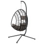 Hanging egg chair with taupe fabric and steel support by , Garden rockers - Ref: Foro24-4007410, Price: 255,25 €, Discount: %