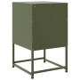 Bedside table in olive green steel, 36x39x60.5 cm by , Nightstands - Ref: Foro24-846562, Price: 59,99 €, Discount: %