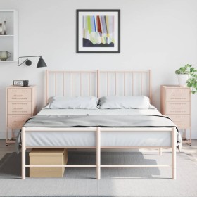 Bedside tables 2 units pink steel 36x39x78 cm by , Nightstands - Ref: Foro24-846581, Price: 158,07 €, Discount: %