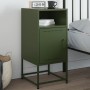 Bedside table in olive green steel, 36x39x78 cm by , Nightstands - Ref: Foro24-846574, Price: 71,50 €, Discount: %