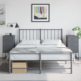 Bedside tables 2 units anthracite gray steel 36x39x78 cm by , Nightstands - Ref: Foro24-846583, Price: 157,99 €, Discount: %