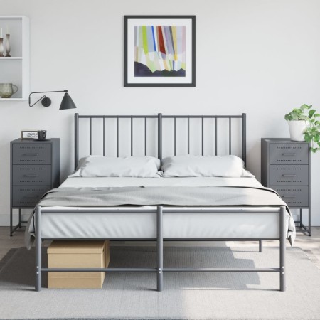 Bedside tables 2 units anthracite gray steel 36x39x78 cm by , Nightstands - Ref: Foro24-846583, Price: 158,07 €, Discount: %