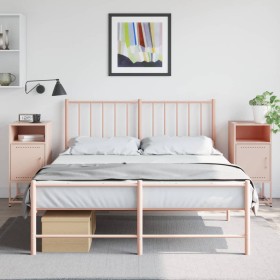 Bedside tables 2 units pink steel 36x39x78 cm by , Nightstands - Ref: Foro24-846569, Price: 110,99 €, Discount: %