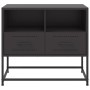 Black steel TV stand 68x39x60.5 cm by , TV Furniture - Ref: Foro24-846548, Price: 85,32 €, Discount: %