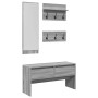 Entryway furniture set, 4 pieces, engineered wood, Sonoma gray. by , Benches for halls and storage - Ref: Foro24-847924, Pric...