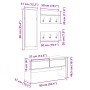 Entryway furniture set, 4 pieces, engineered wood, Sonoma gray. by , Benches for halls and storage - Ref: Foro24-847924, Pric...