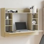 Wall-mounted oak Sonoma wood engineering desk 105x48x75 cm by , Desks - Ref: Foro24-847970, Price: 70,01 €, Discount: %