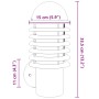 Auftrag für eine silberne Edelstahl-Außenverkleidung. von , Außenbeleuchtung - Ref: Foro24-4006248, Preis: 35,77 €, Rabatt: %